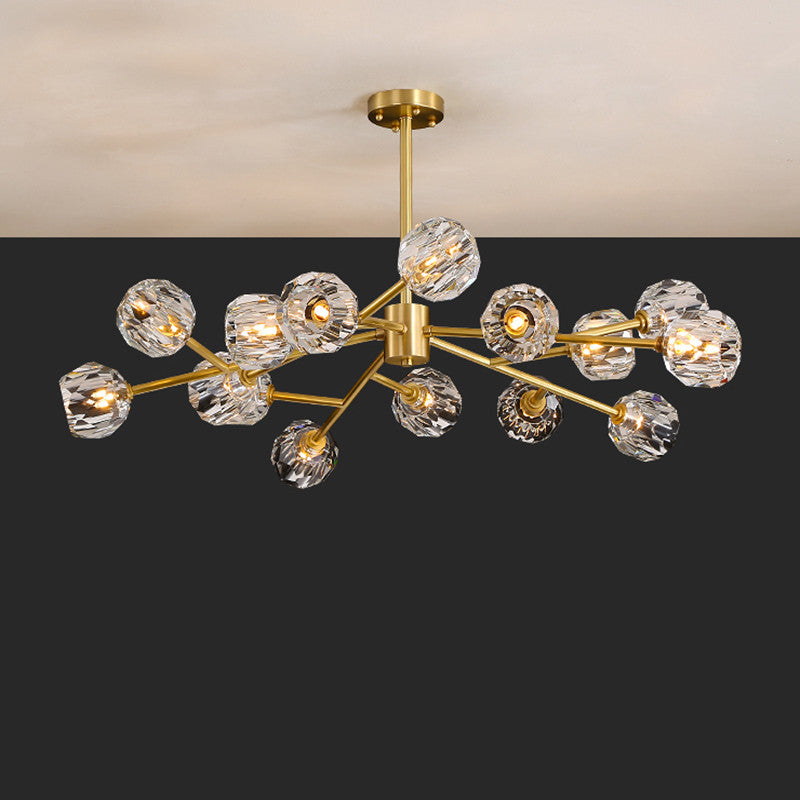 Introd | Luxury Crystal LED Chandelier for Dining Room, Kitchen, Living Room, 15 Heads, Cool Light