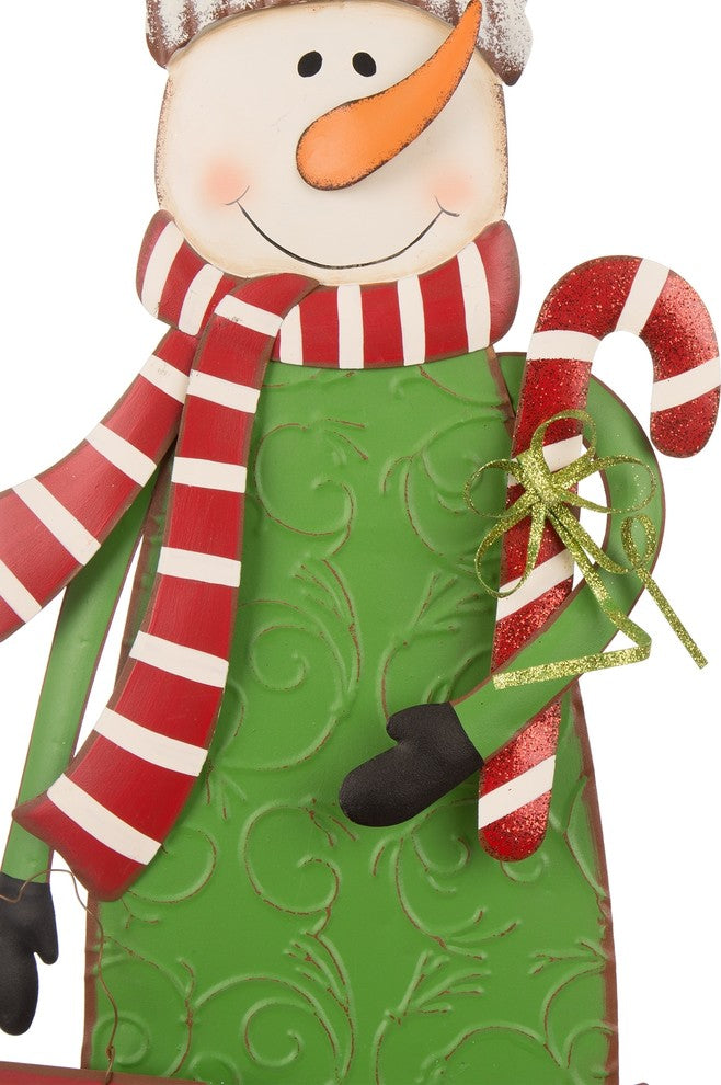 36.02" Metal Snowman Yard Stake