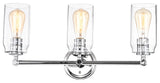 CHLOE Lighting Joyce Contemporary 3-Light Bath Vanity Fixture, Chrome