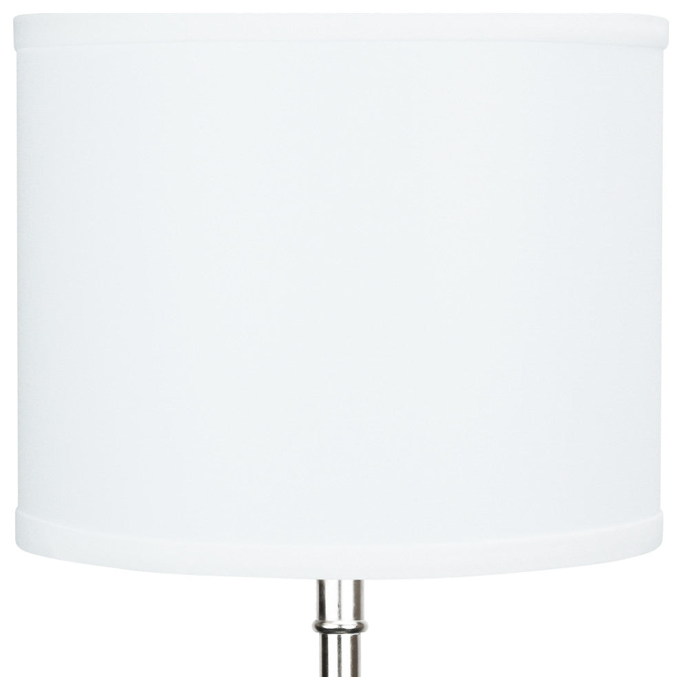 Fenchel Shades 10"x10"x8" Spider Attachment Drum Lamp Shade, Linen White