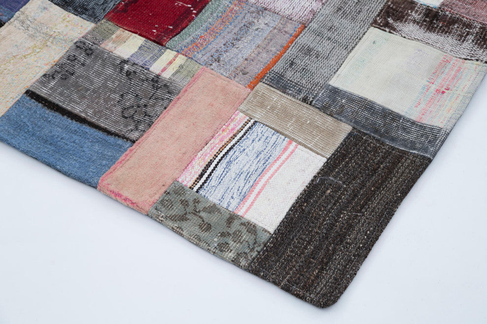 Rug N Carpet - Handmade Anatolian 6' 7'' x 9' 11'' Vintage Patchwork Kilim Rug