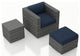 District 3 Piece Club Chair Set, Spectrum Indigo
