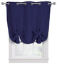 Ava Blackout Curtains Grommet Tie Up Shade, Navy, 46"x63"