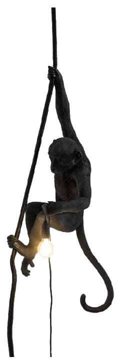 Monkey Hanging Lamp , Black