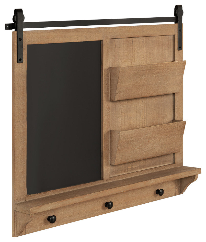 Cates Magnetic Wall Organizer with Pockets, Rustic Brown 30x28