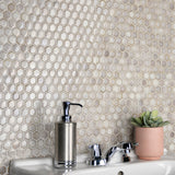 Hudson 1" Hex Dove Grey Porcelain Floor and Wall Tile