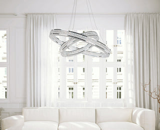 Maxim 39777 Eternity 30" Adjustable Ring LED Crystal Pendant - Polished Chrome