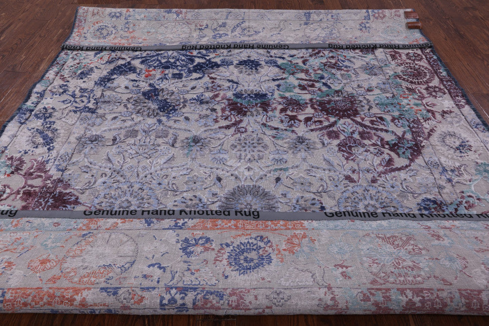 Persian Handmade Silk and Cotton Rug 7' 10" X 10' 0" Q6340