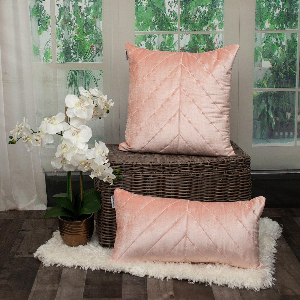 Parkland Collection Tobyn Pink Throw Pillow, Rectangle