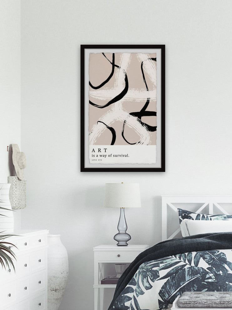 "Art Is a Way of Survival" Framed Painting Print, 20x30