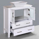 Modern Bathroom Vanity Set With Mirror and Sink, White, 60"