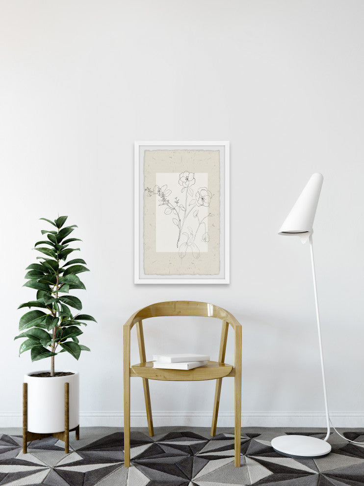 "Floral Sketch" Framed Painting Print, 8x12