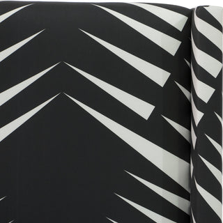 Remington Wingback Headboard, Geo Skin Black White, King