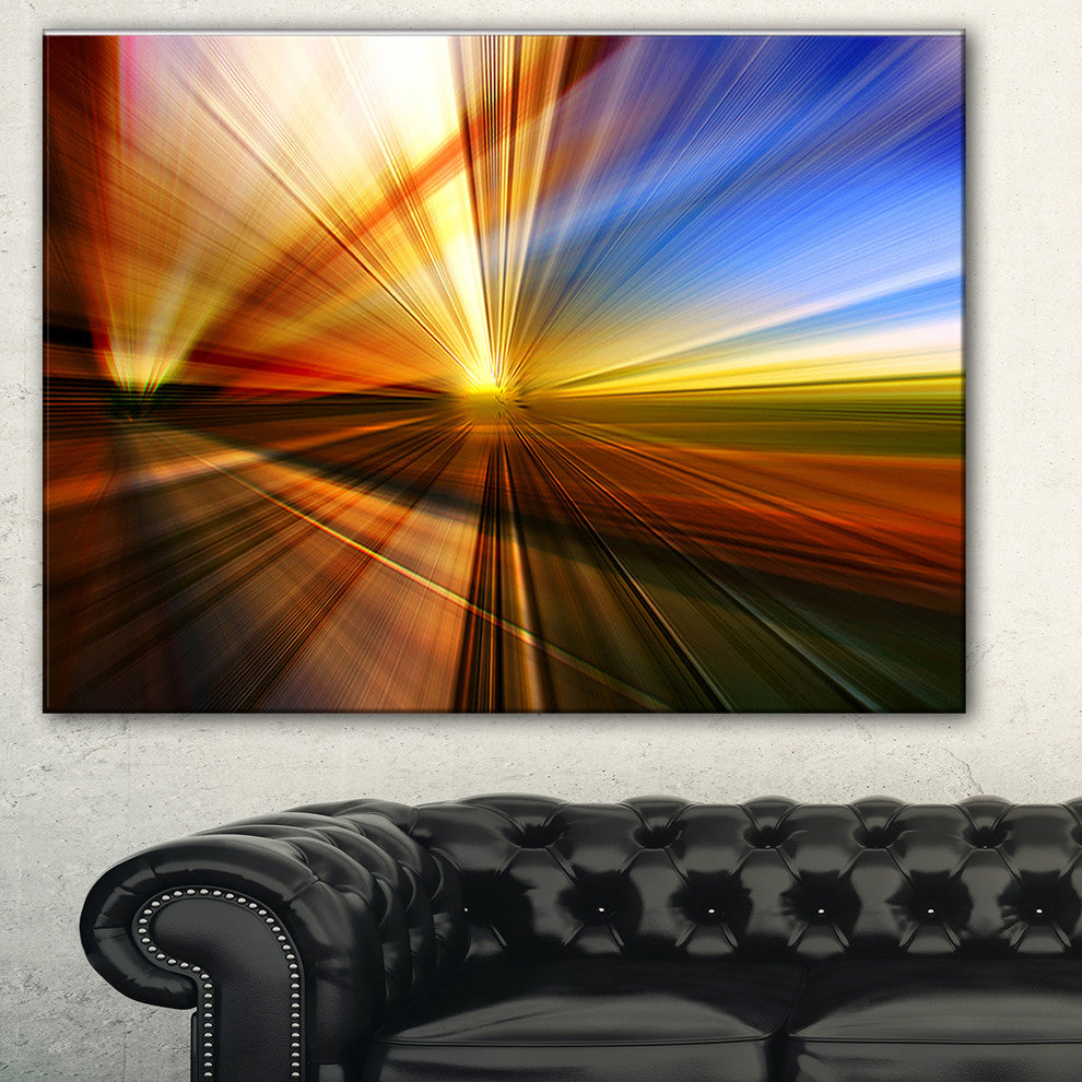 "Rays of Speed Reflection" Abstract Digital Art Canvas Print
