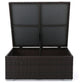 Outdoor Wicker Storage Coffee Table