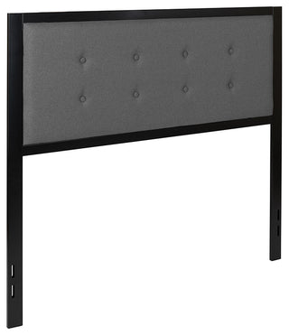 Bristol Metal Tufted Upholstered Headboard - Modern Headboard, Dark Gray, Full