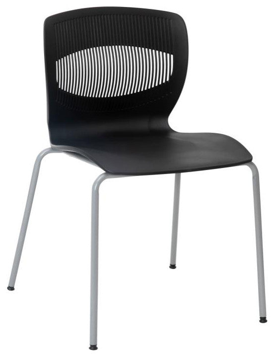 Hercules Series Commercial Grade 770 lb. Capacity Ergonomic Stack Chair, Black