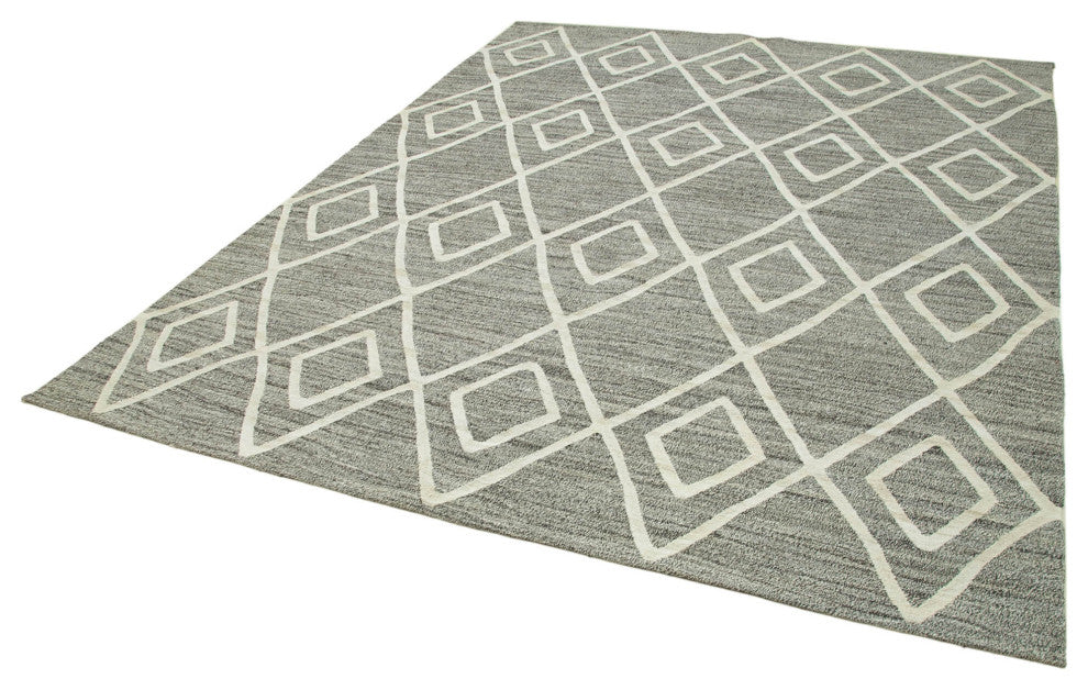 Rug N Carpet - Handwoven Turkish 7' 9'' x 10' 0'' Flatweave Wool Kilim Rug