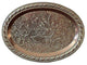 Oval Silver-Decorated Copper Tray