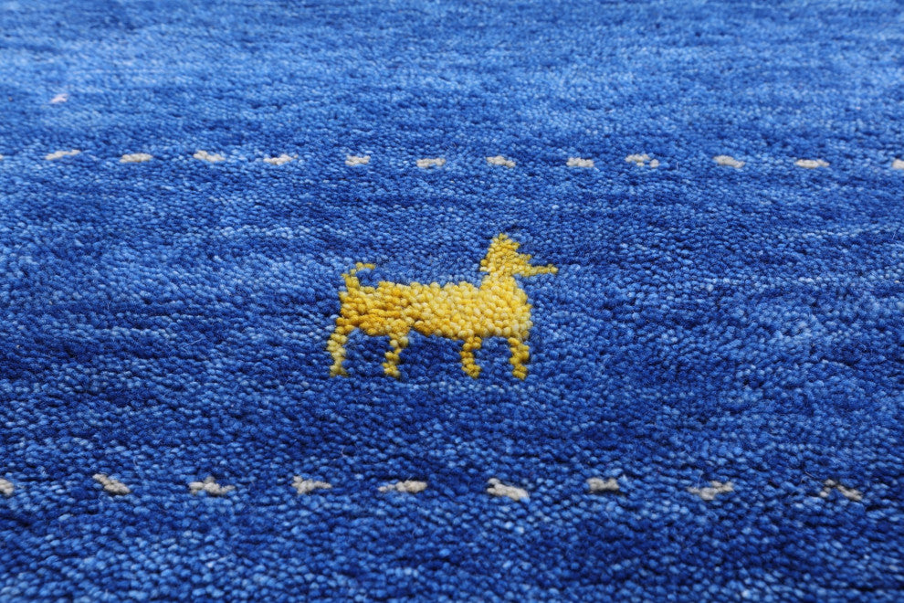 9' 0" X 12' 0" Persian Gabbeh Handmade Rug Q4365