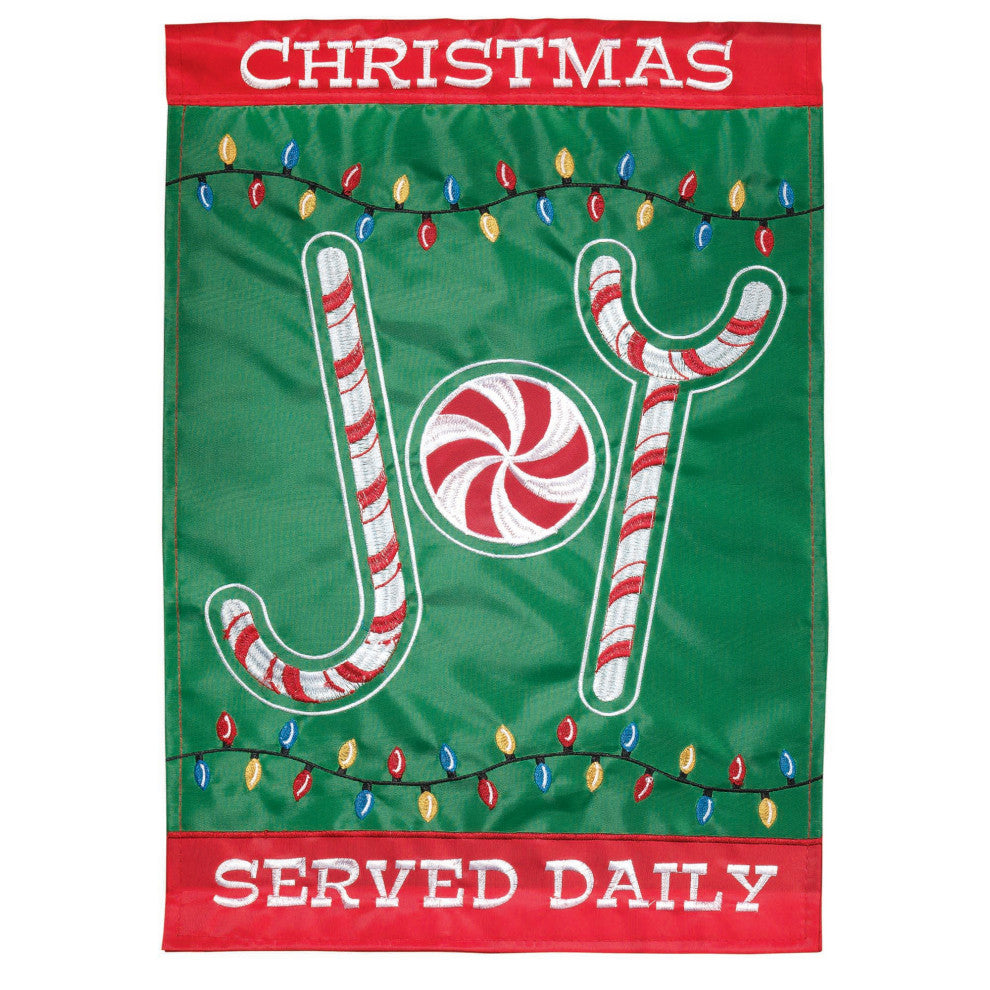 Joy Served Double Applique Flag