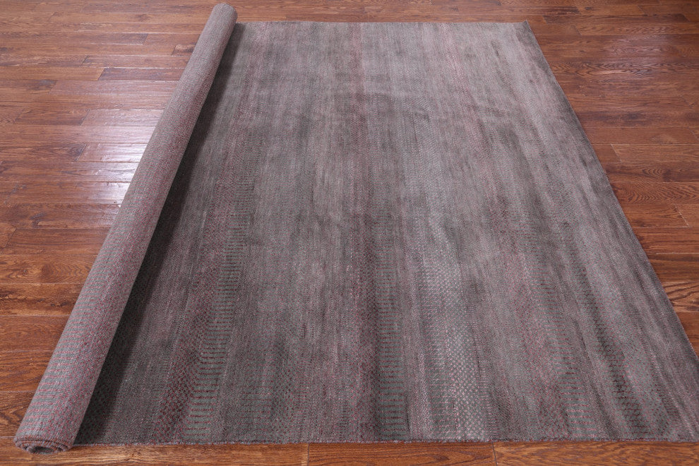Wool and Silk Savannah Grass Hand Knotted Rug 8' 1" X 10' 0" Q11430