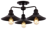 Calvin 18.5" 3-Light Iron LED Pendant, Oil Rubbed Bronze