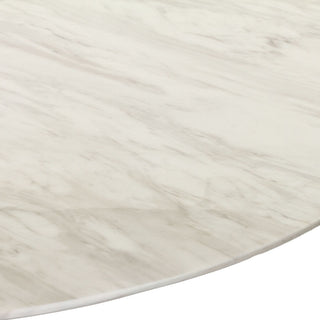 Modern Contemporary Kitchen 48" Marble Dining Table White