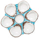 Oyster Plate, Turquoise, Set of 2