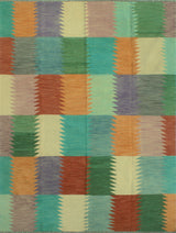 Winchester Kilim Clay Rust/Blue Rug, 7'11x9'8