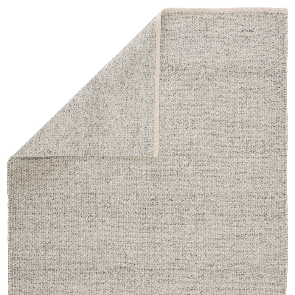 Jaipur Living Lamanda Indoor/Outdoor Solid Light Gray/Ivory Area Rug, 10'x14'