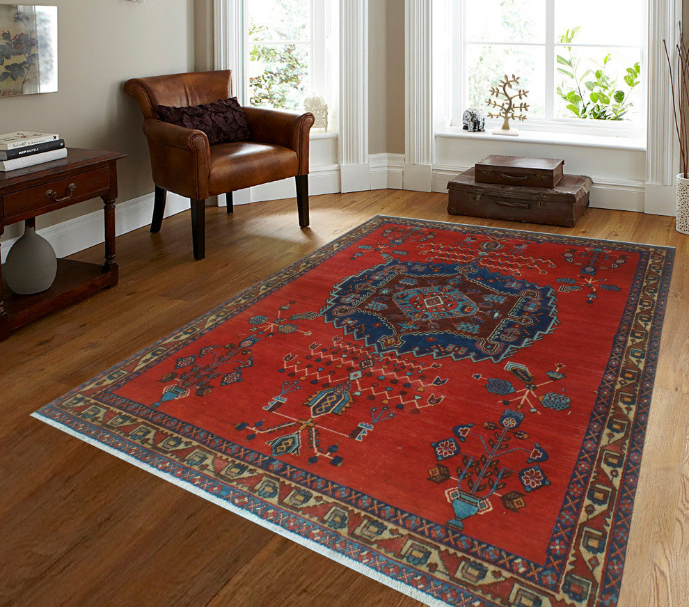 Semi-Antique Jorge Red Rug