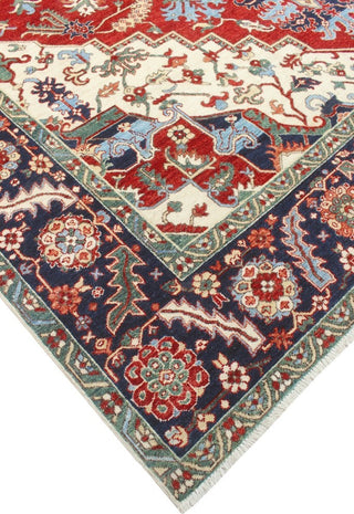 Aria Heriz Moursal Rust/Blue Rug, 9'10x13'10