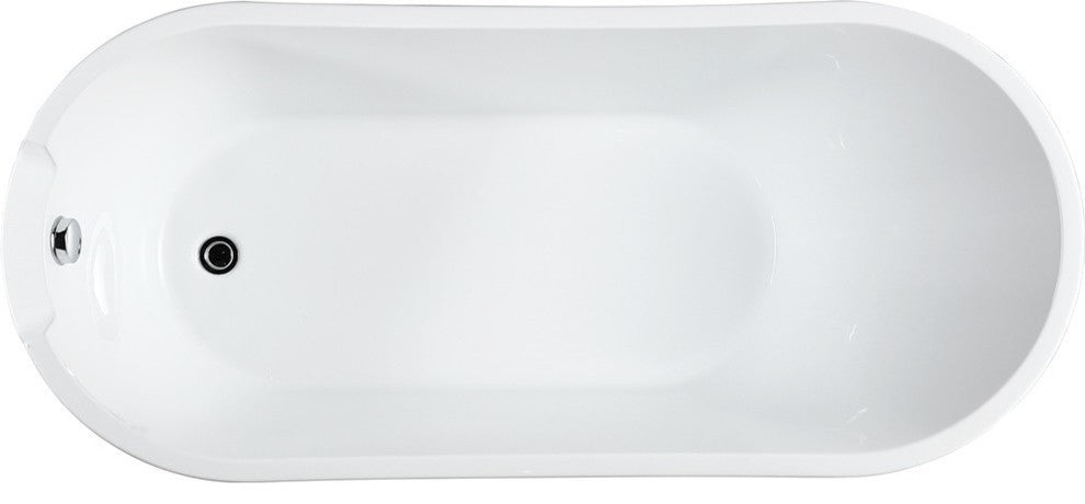 Barletta 69" Freestanding Bathtub, Glossy White
