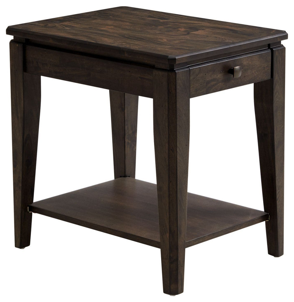 Kauai 18" Wide Chairside Table, Brushed Mango Wood