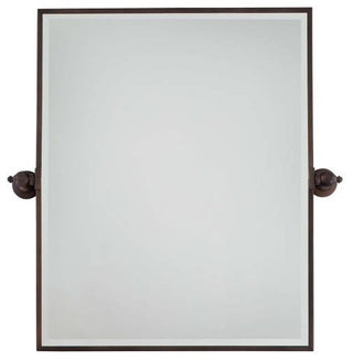 Minka Lavery XL Rectangle Beveled Mirror Brushed Bronze Plated 29.5"x3.75"x30.3"