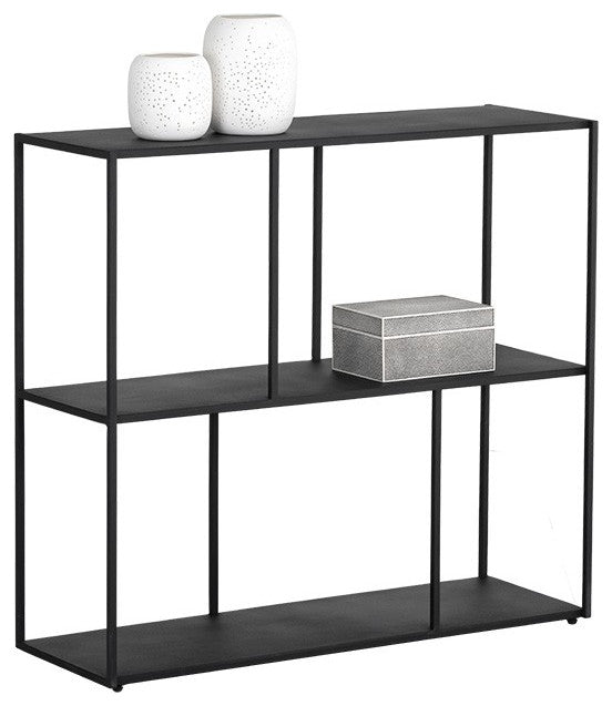 Eiffel Low Bookcase, Medium, Black