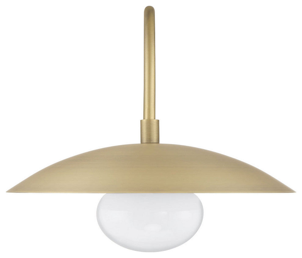 Declan Modern Disc Satin Brass 12" Wall Sconce Light