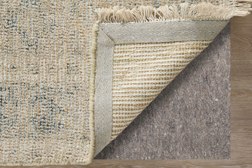 Weave & Wander Ramey Vintage Space Dyed Wool Rug, Tan/Gray, 9'x12'