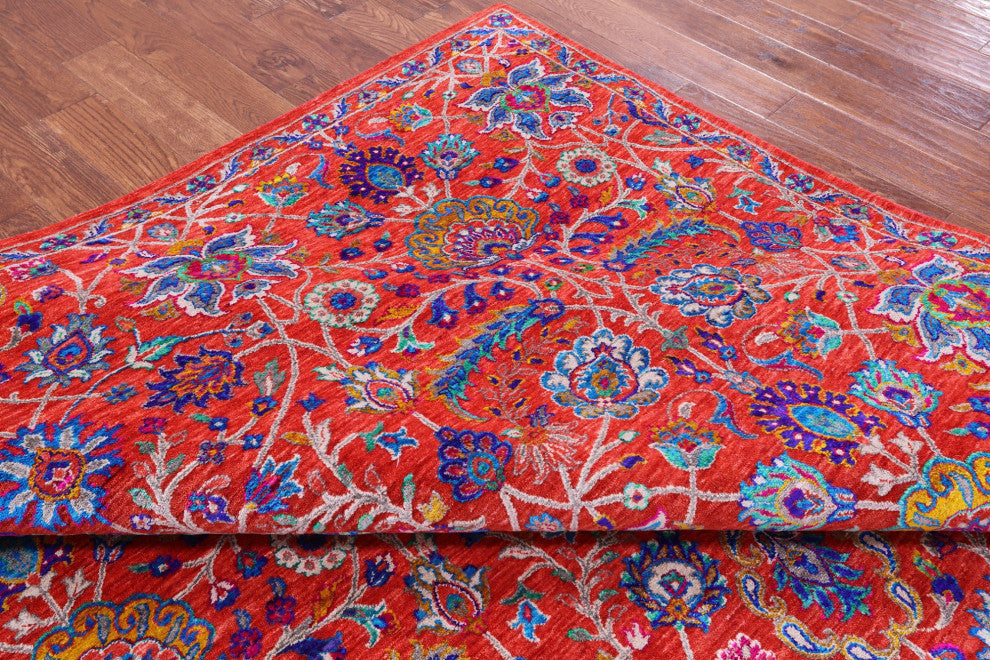Persian Handmade Wool & Silk Rug 8' 11" X 11' 11" - Q14921