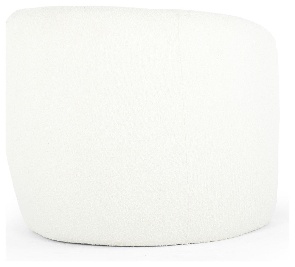 Metro Blythe Accent Chair, Boucle White Upholstery