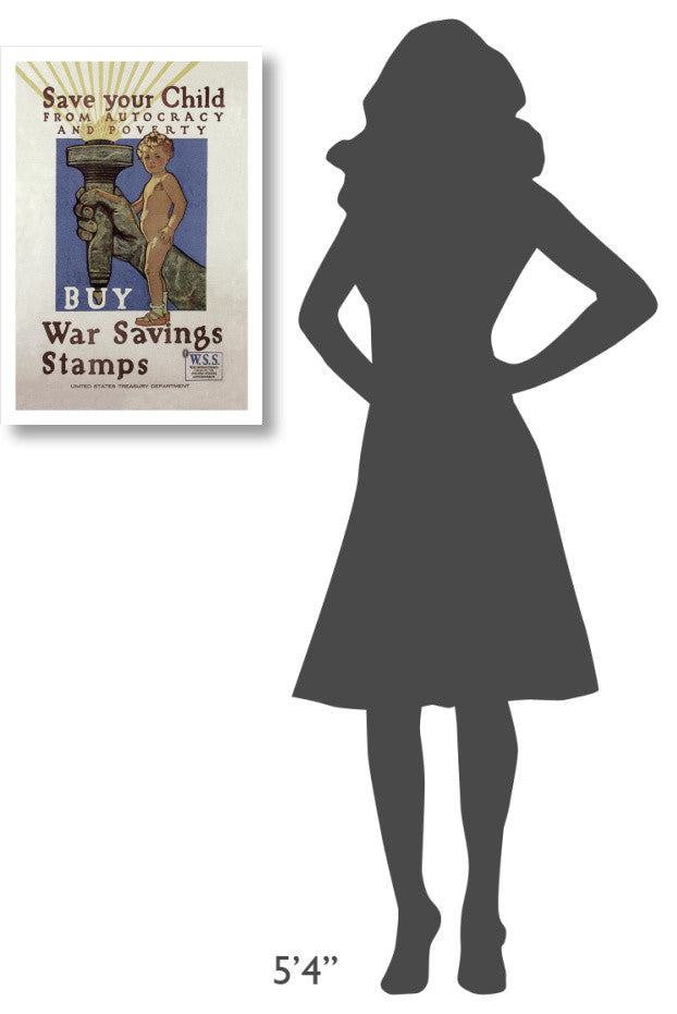 "WWI: Save Your Child" Digital Paper Print by Herbert Andrew Paus, 18"x26"