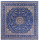 12' Square Wool & Silk Persian Nain Handmade Rug - Q14880
