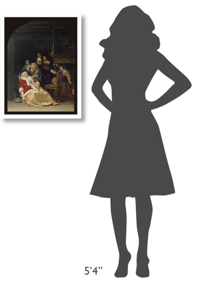 "The Doctor's Visit" Digital Paper Print by Frans van Mieris, 20"x26"