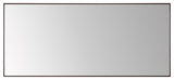 Viella Rectangular Aluminum Wall Mounted Mirror, Matte Black, 72"