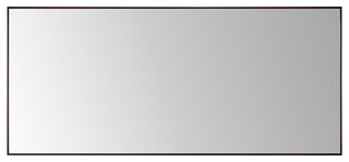 Viella Rectangular Aluminum Wall Mounted Mirror, Matte Black, 72"