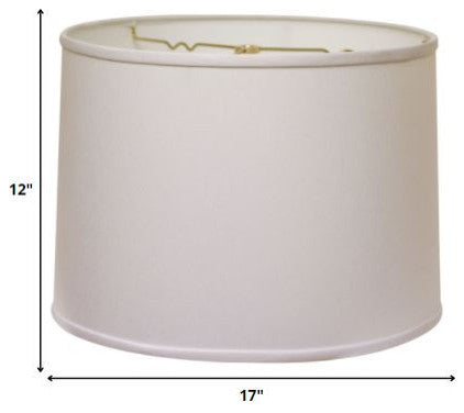 17" White Throwback Drum No Slub Lampshade