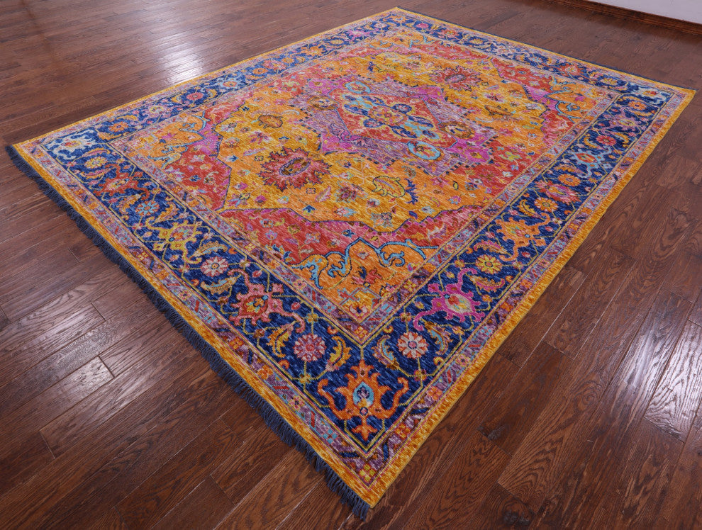 Heriz Serapi Hand-Knotted Wool Rug 9' 2" X 11' 10" - Q16089