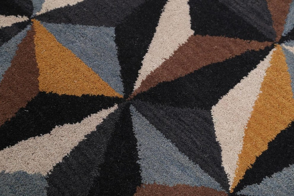 Cubic Design Hand Tufted Indian Oushak Oriental 100% Wool Area Rug, Runner 8''