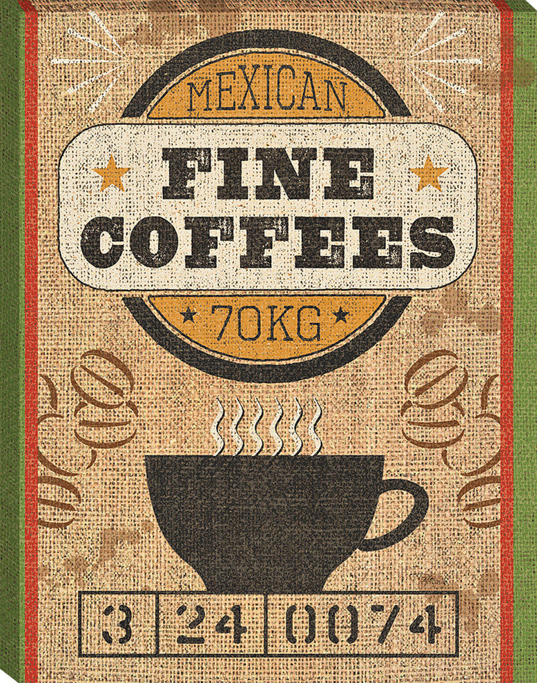 "Coffee Sack III" By Pela Studio, Giclee Print on Gallery Wrap Canvas
